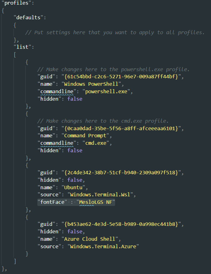 Windows Terminal Profile